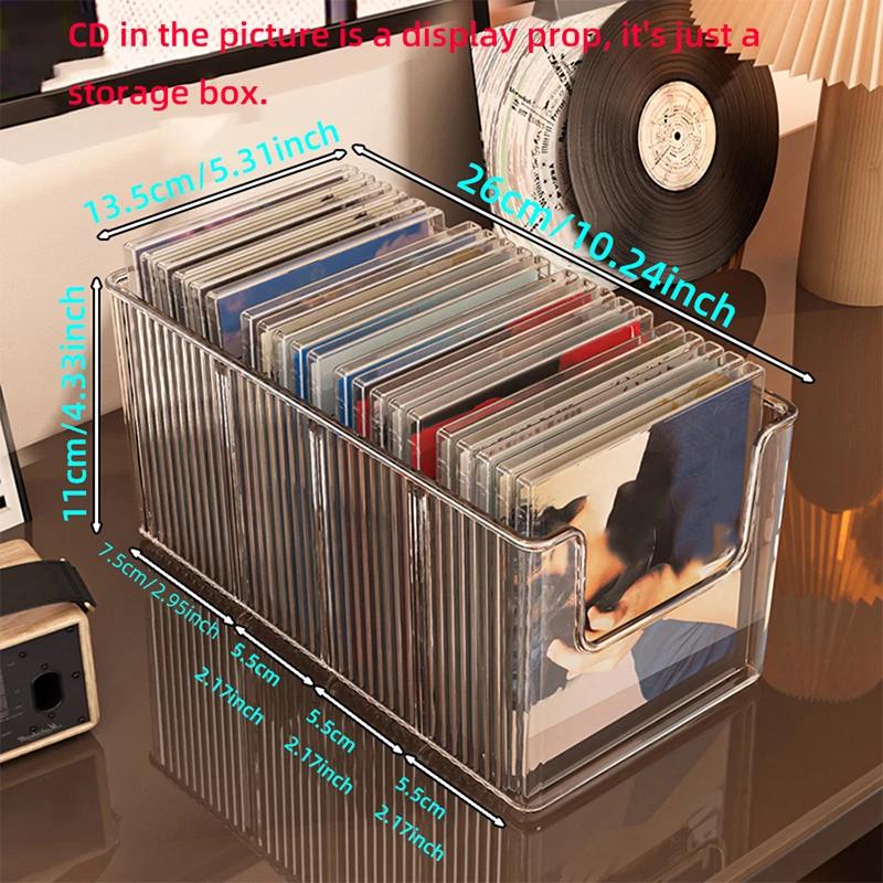 Suporte para Discos de CD, Rack de Armazenamento de Discos de Vinil Preto para Mesa, Organizador de Fitas Magnéticas, Ferramenta de Armazenamento para Coleção - Image 1