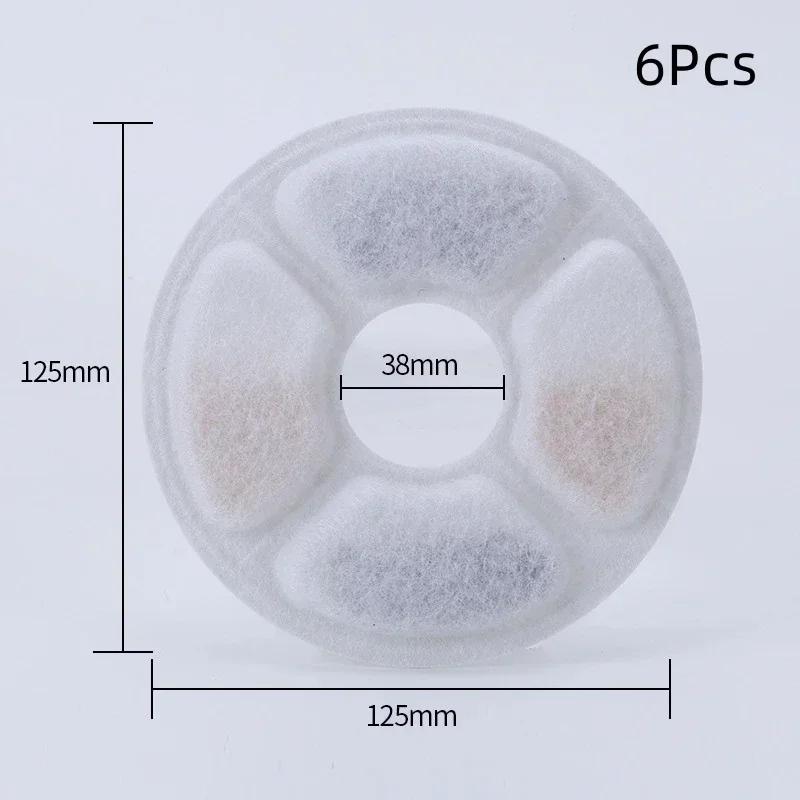 Filtro de substituição para fonte potável de água para cães e gatos, filtros substituídos de carbono ativado, 6-12 peças, alimentadores dispensadores de fonte - Image 1