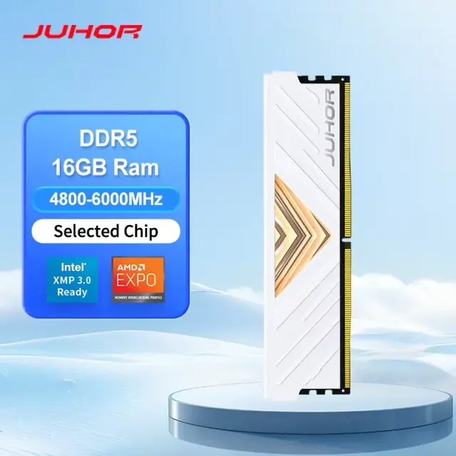 JUHOR Memória DDR5 RAM para Jogos 16GB 4800MHz