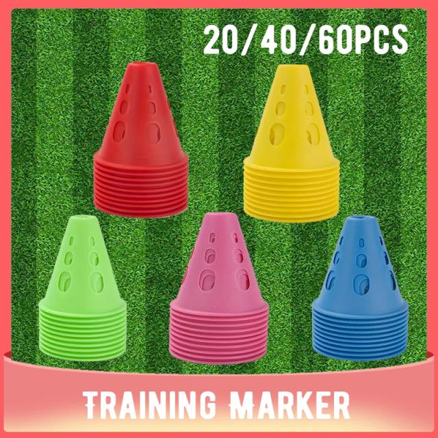 Cones de Marcação Coloridos à Prova de Vento para Skate, Futebol e Treinamento 20/40/60 PCS