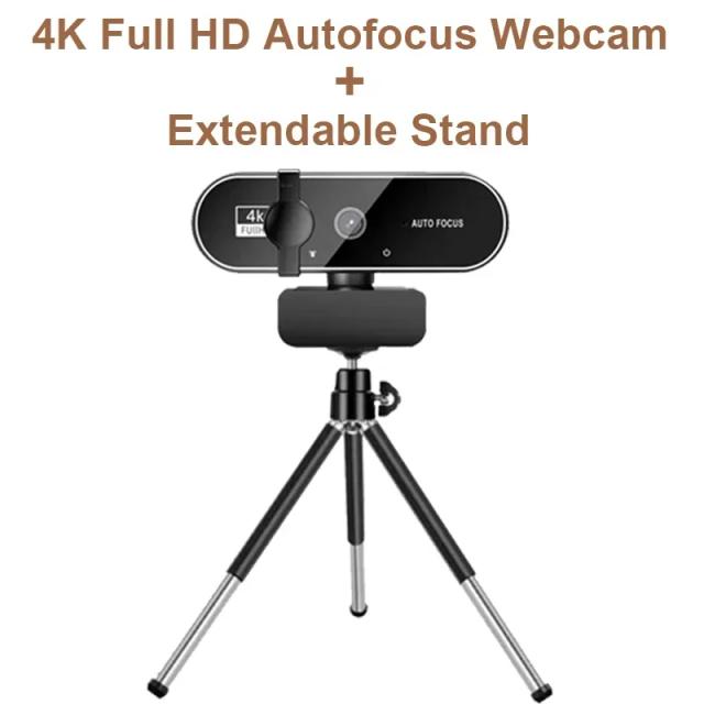 Mairuige Webcam 4K Ultra HD com Microfone Integrado e Autofoco 8MP