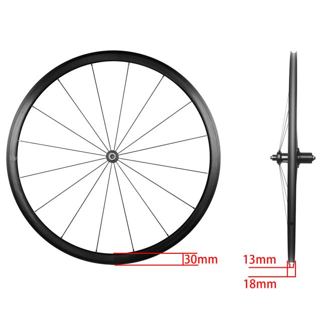 RUJIXU RJX-V1 700C Tubeless Carbono Freio V/C 30/40/50mm Conjunto de Rodas