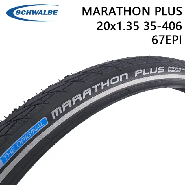 Pneu Dobrável Schwalbe Marathon Plus SmartGuard 20" Pneu Anti-Furo