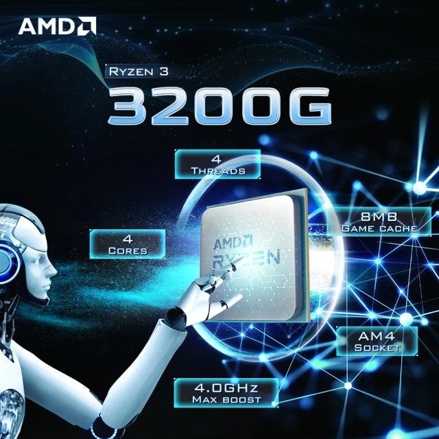 Processador AMD Ryzen 3 3200G 4 Núcleos 3.6GHz AM4
