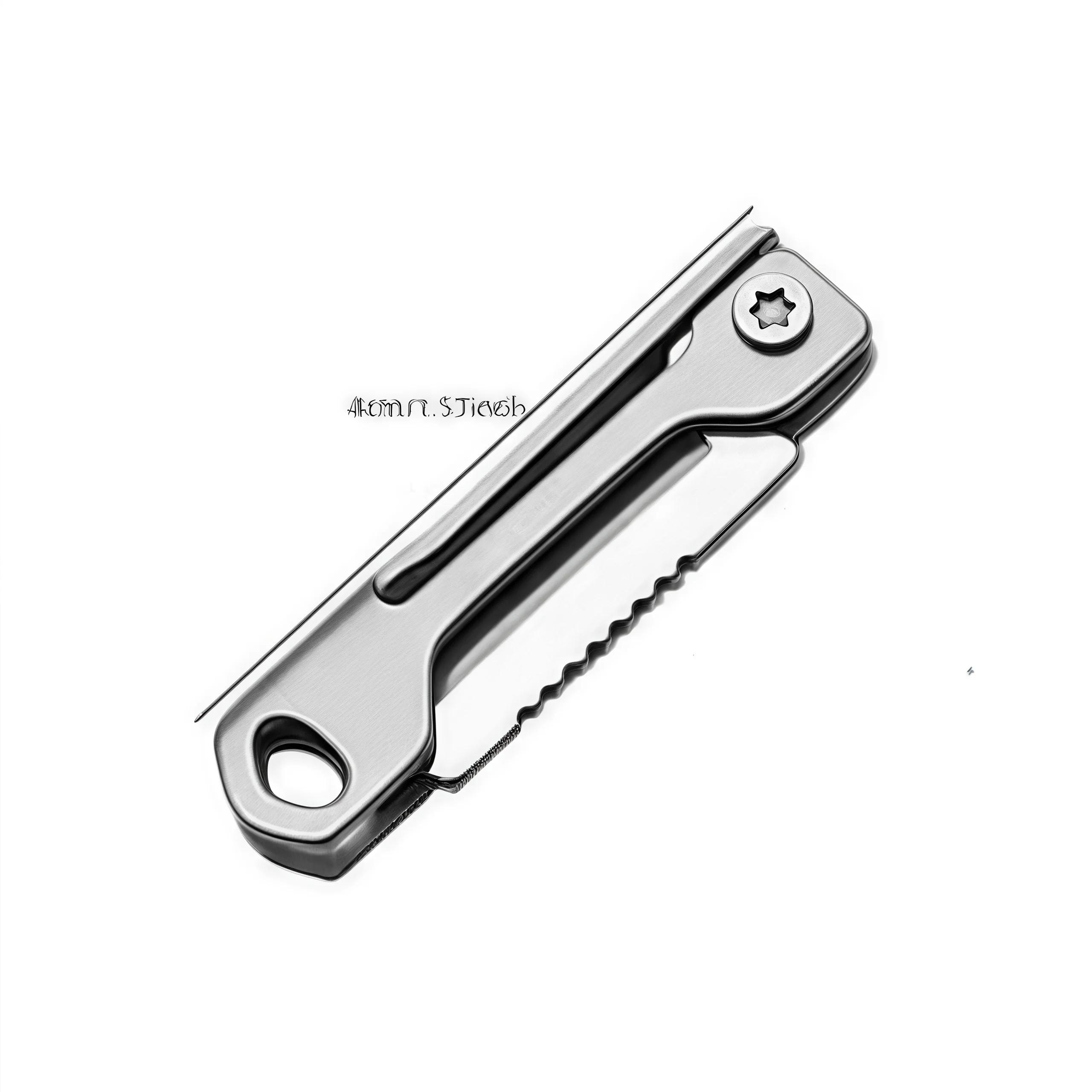 1pc mini faca dobrável de aço inoxidável-chaveiro de ferramenta de bolso multifuncional para acampamento ao ar livre e edc - Image 1