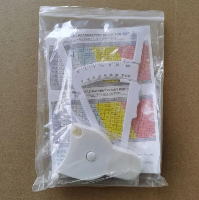 Conjunto Pinça de Gordura Corporal e Fita de Medição de Cintura Ferramenta de Fitness Portátil