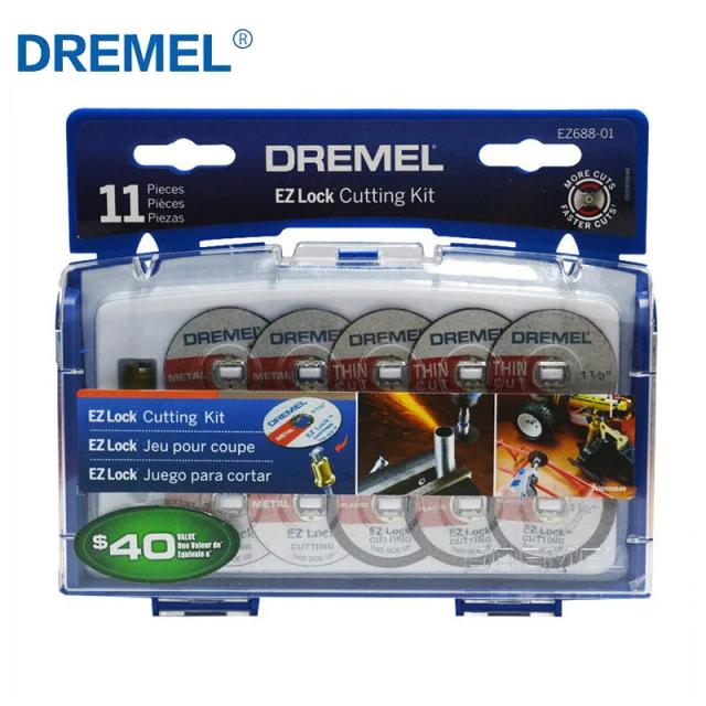 Dremel EZ Lock Ferramenta Rotativa Moedor Discos de Corte Kit Acessório 11 Peças