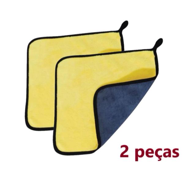 Toalha de Microfibra Dupla Camada 30x30cm - Flanela de Poliéster 400g Multifuncional