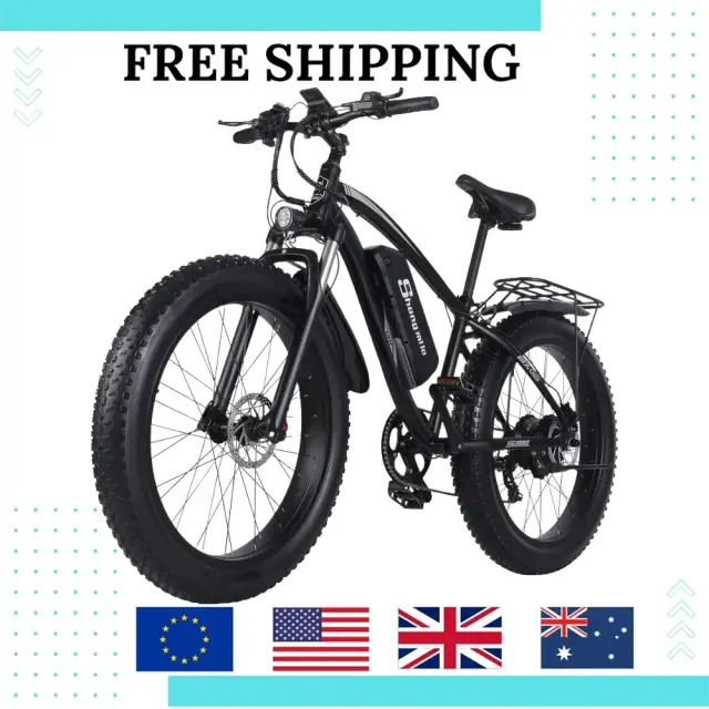 Bicicleta Elétrica R7 800W 48V 32AH Fat Tire Mountain Bike