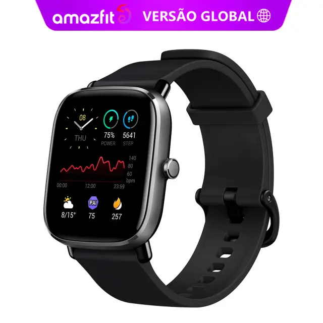 Smartwatch Amazfit GTS 2 Mini A2018 com Display AMOLED de 1.55" e Bateria de 14 Dias de Autonomia
