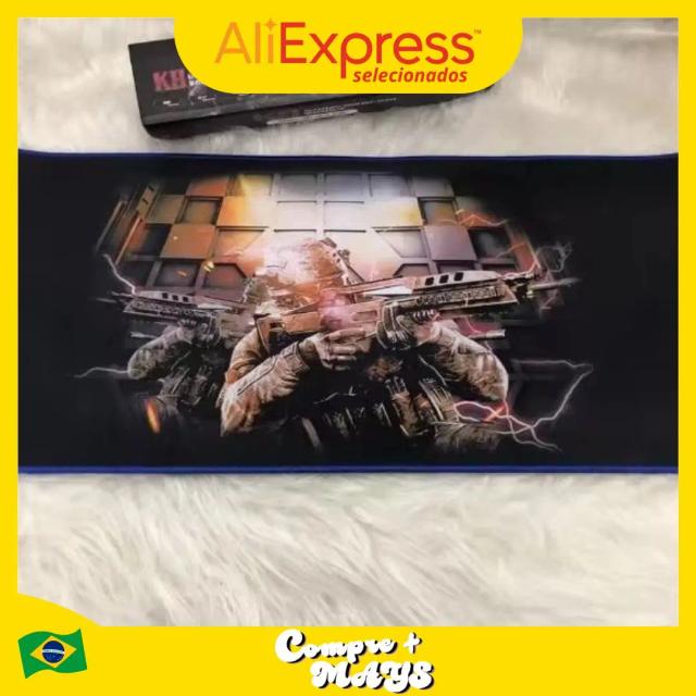 Mouse Pad Gamer K8 Emborrachado 70x30cm com Lateral Costurada para Alta Durabilidade e Conforto em Jogos e Trabalho