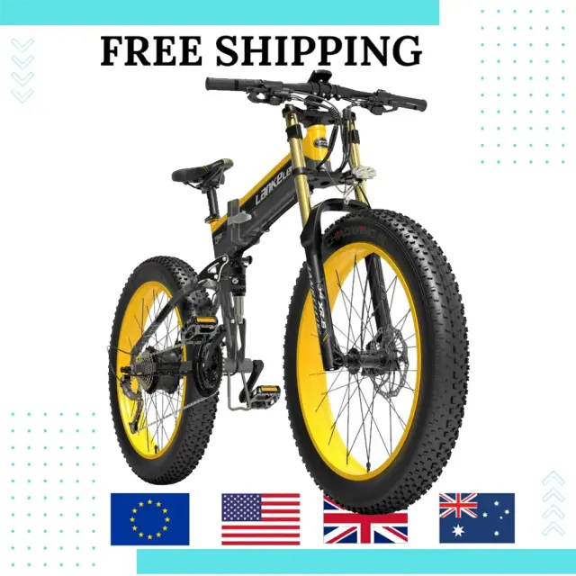 Lankeleisi XT750 Plus Bicicleta Elétrica de Montanha Fat Bike 1000w 26 polegadas