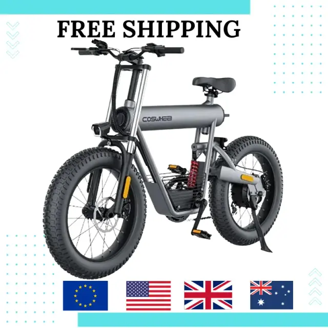 T20 Bicicleta Elétrica Fat Tire Mountain Bike 20 Polegadas 48V 20Ah