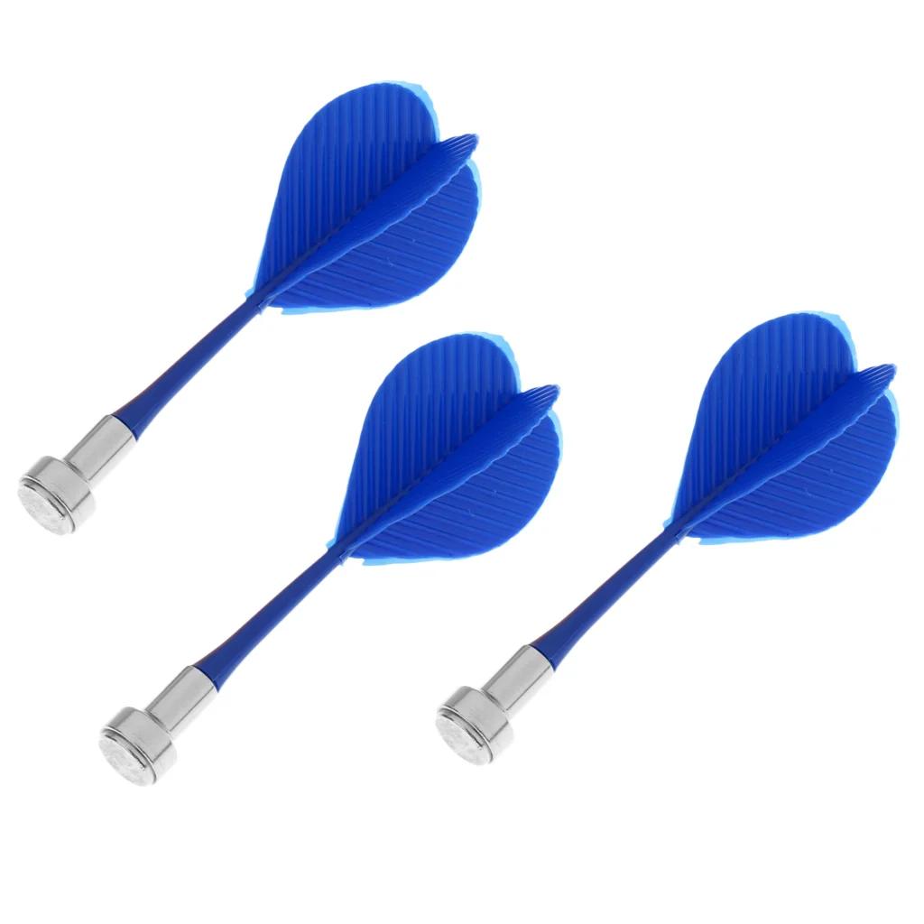 Conjunto de dardos magnéticos reposição de segurança para jogos, 3 pçs azul real verde - Image 1