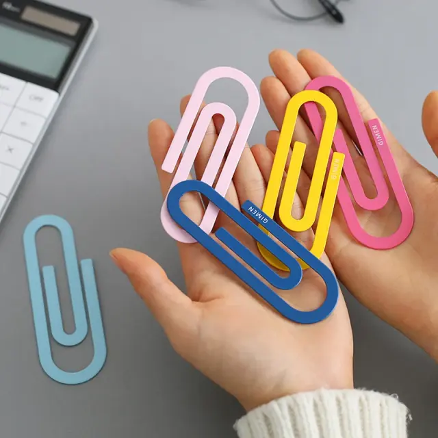 Prendedores de Papel Multicoloridos em Metal para Escritório e Escola - Clipes de Papel Práticos e Estilosos