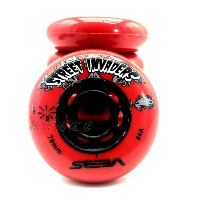 SEBA Street Invaders Rodas para Patins FSK Slalom 84A - 4 Peças