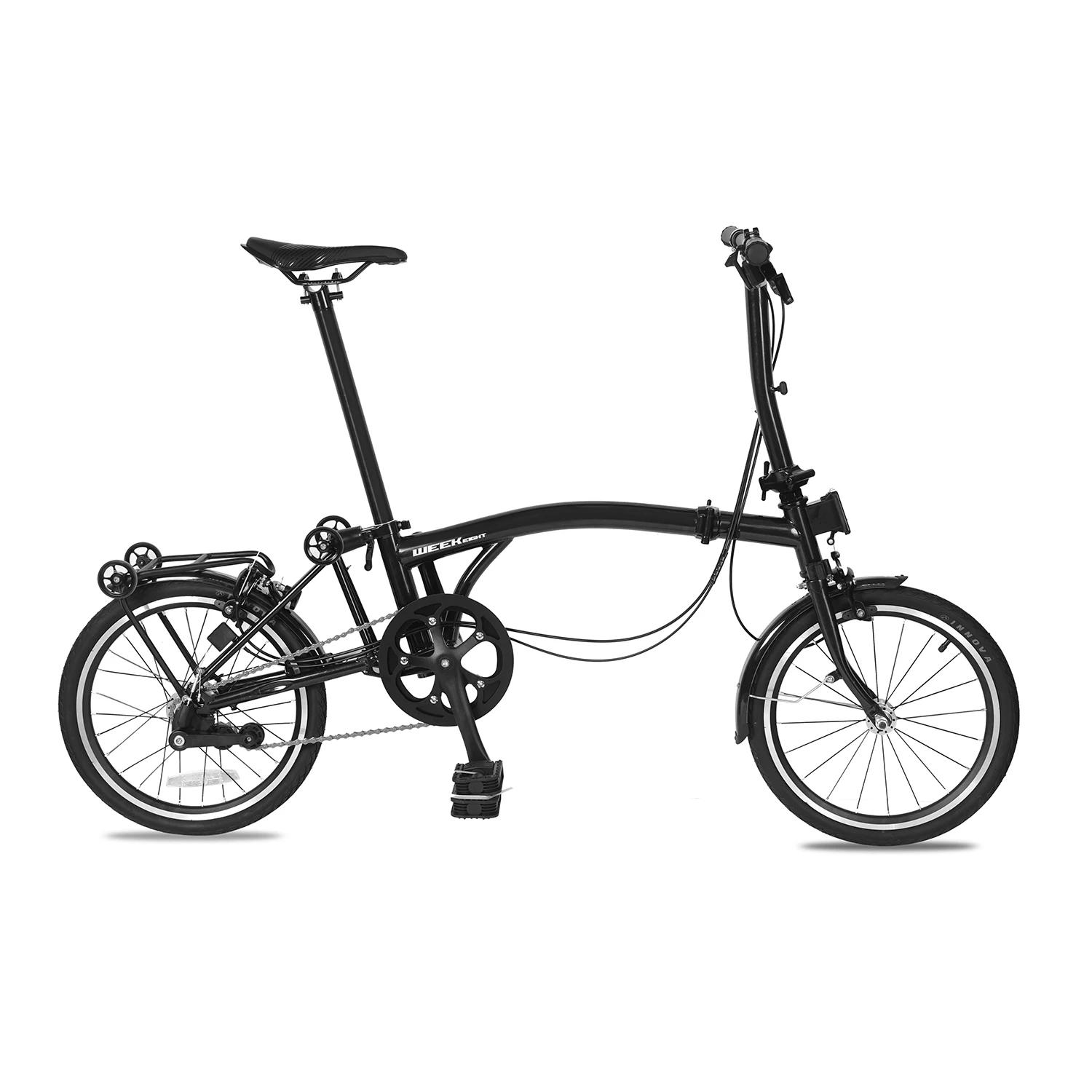 16 polegadas bicicleta dobrável, feita de aço, 3 velocidade, alça s, centrando aço molibdênio, interno 3 velocidade - Image 1