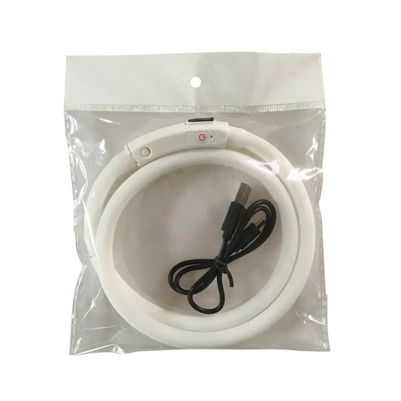 Usb luminoso coleira para animais de estimação para gatos recarregável piscando noite acessórios do cão led luz coleiras do cão incandescente teddy bulldog francês - Image 1