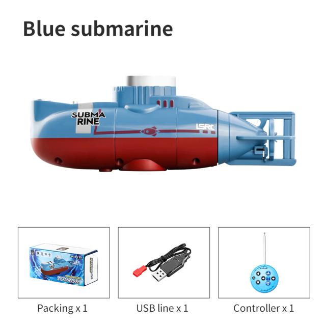 Submarino RC Mini Brinquedo de Mergulho Impermeável 6 Canais