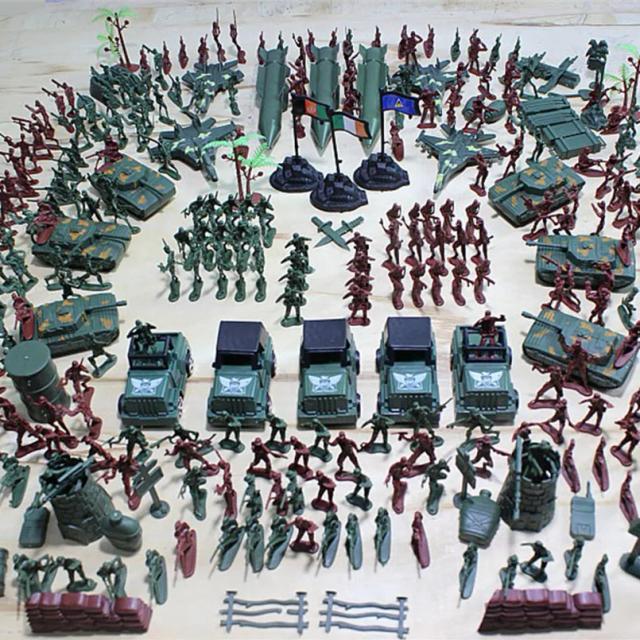 Conjunto Militar Soldado para Meninos 307 Peças 4cm