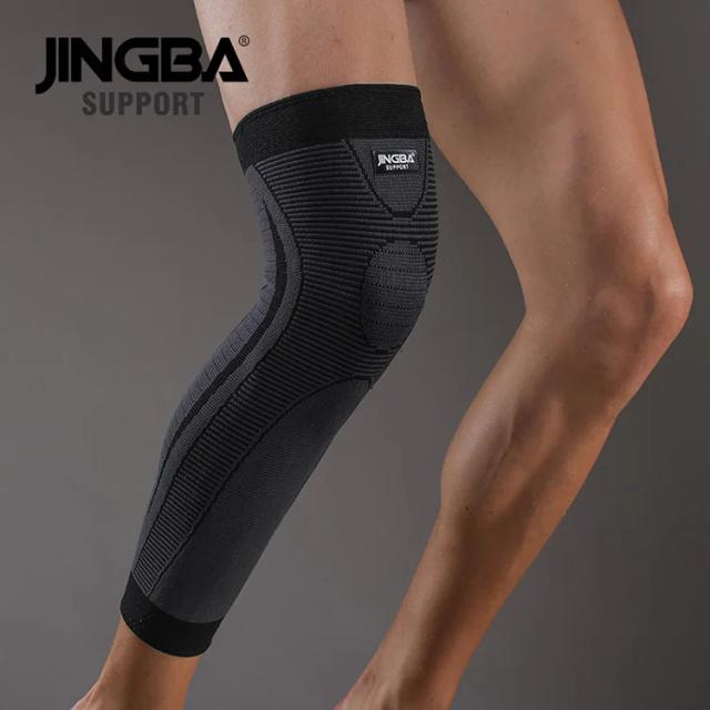 Joelheira Aquecedora JINGBA para Esportes ao Ar Livre - Protetor Elástico de Nylon para Segurança em Basquete
