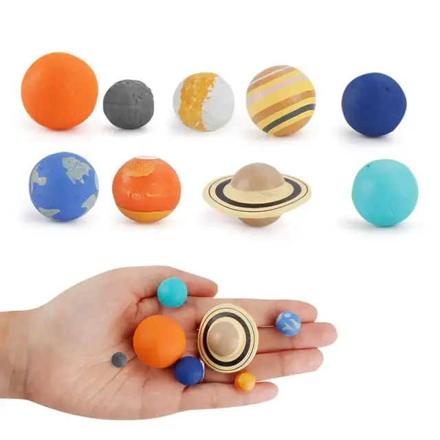 Sistema Solar Modelo Planetas Brinquedo Educativo 9 Peças