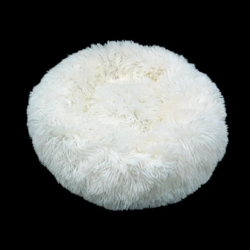Cama do cão de estimação para o cão grande grande pequeno grande para casa do gato rodada sofá tapete de pelúcia produtos dropshipping pet calmante cama do cão cama donut - Image 1