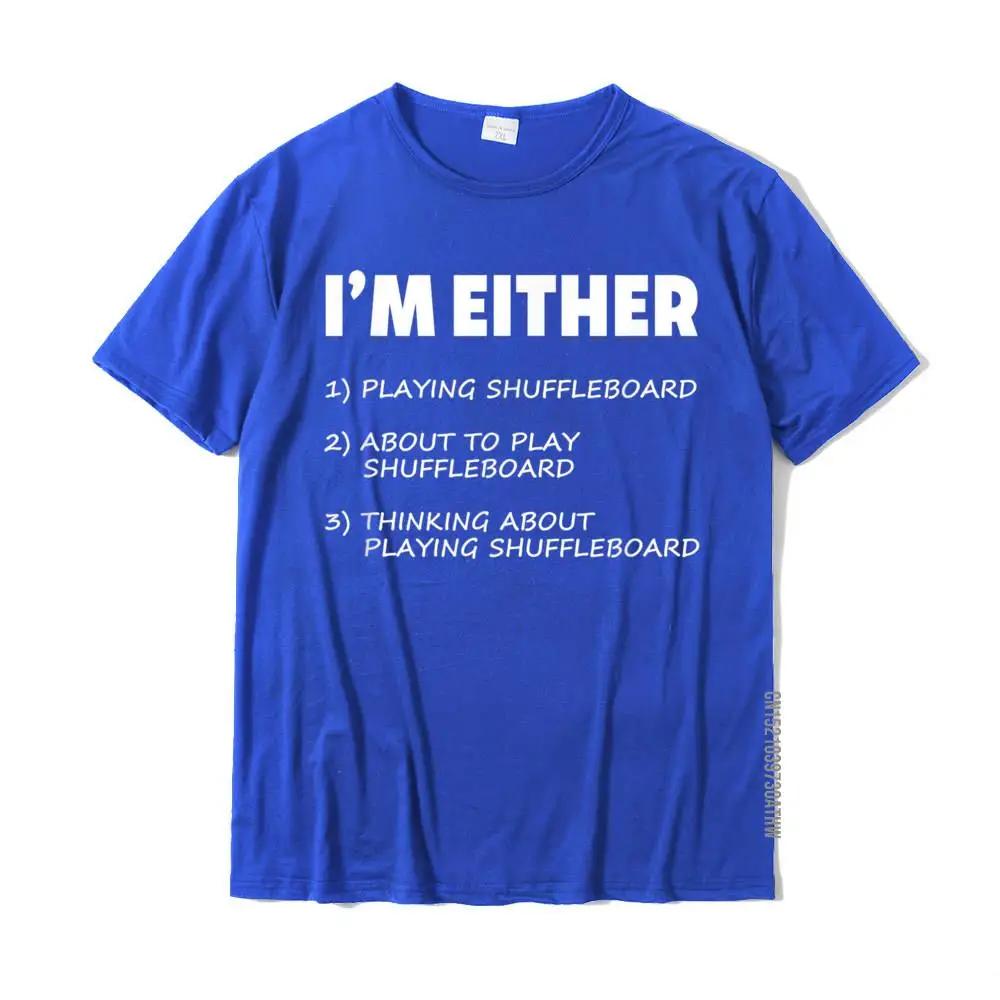Engraçado eu estou jogando shuffleboard camiseta novo design masculino topos t camisa normal topo t-shirts algodão louco - Image 1