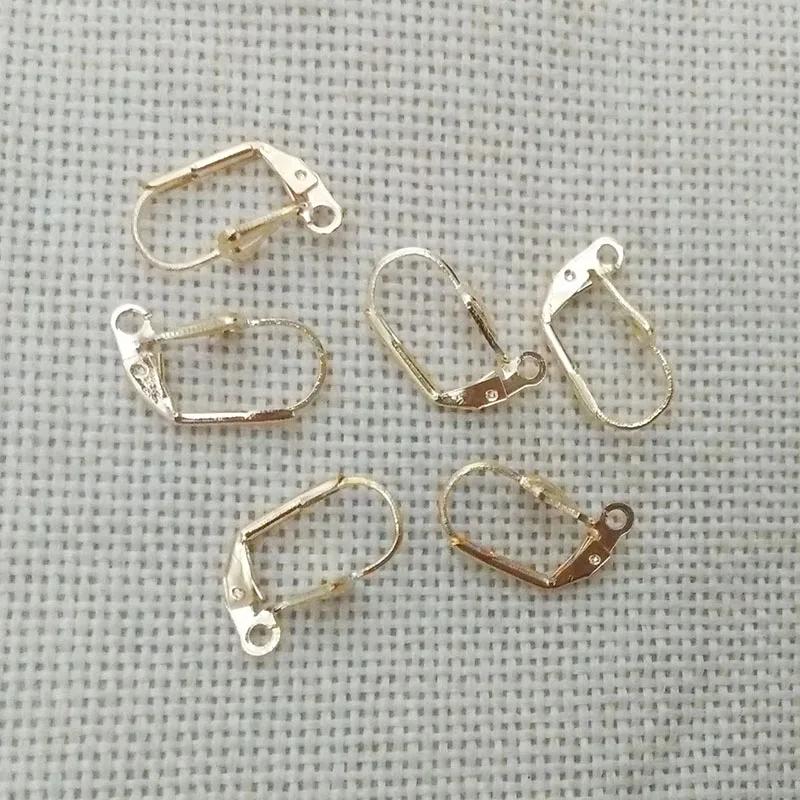 10 pçs brincos acessórios achados grânulos gancho fecho clipe de laço próximo balançar encantos jóias fazendo diy - Image 1