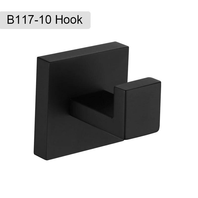 304 Toalheiros de Aço Inoxidável, Suporte do papel higiênico, Suporte do sabão líquido, Barra de toalha, Acessórios de WC, Preto fosco, Banheiro Hardware - Image 1