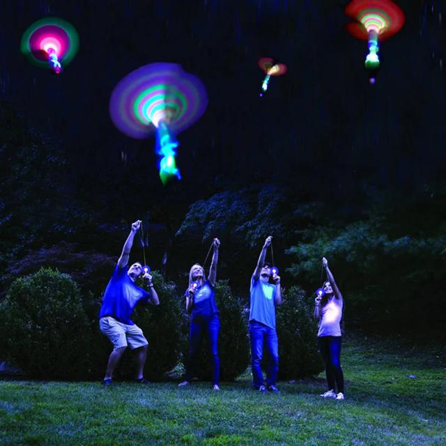 Brinquedo Voador Paraquedas Foguete Dragonfly Luzes LED 1 Unidade