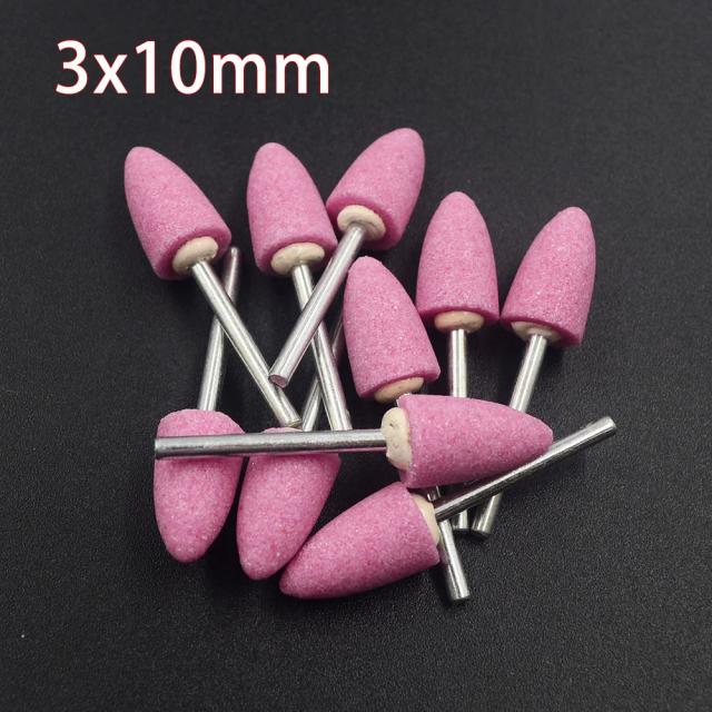 Ferramenta Rotativa Cerâmica 10 Peças Bala Rosa 3mm
