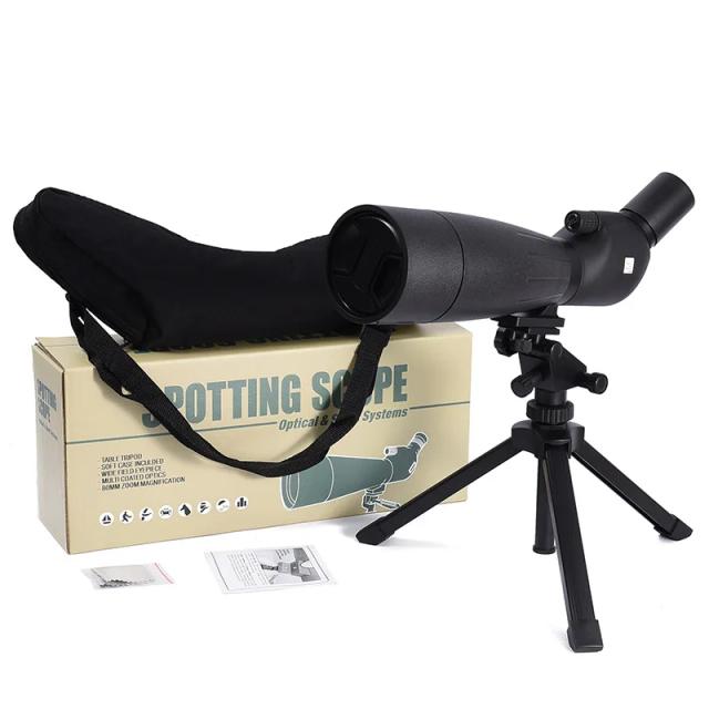 Luneta HD 20-60x80mm com Tripé para Observação de Pássaros e Acampamentos ao Ar Livre