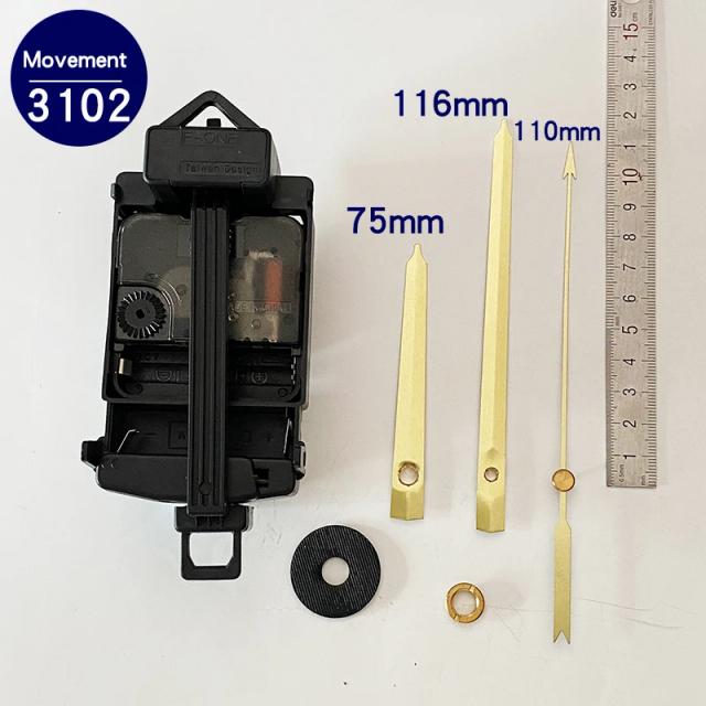 Movimento Plástico 5168s com Mãos de Pêndulo para Relógio de Parede - Acessório DIY em Quartzo