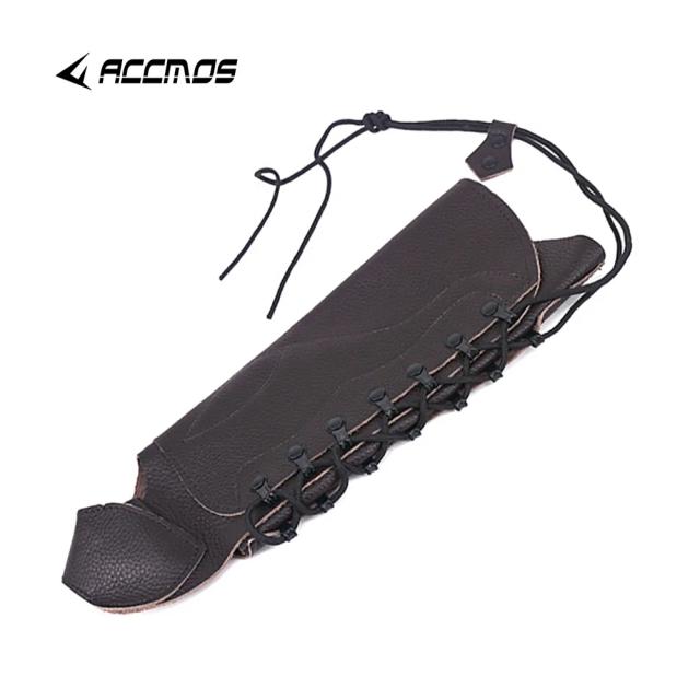 Acessório de Proteção Ajustável para Caça: Braçadeira de Couro Genuíno para Tiro com Arco