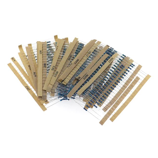 Kit Resistor Filme Metal 1/4W 600 Peças 30 Valores Precisão 1%