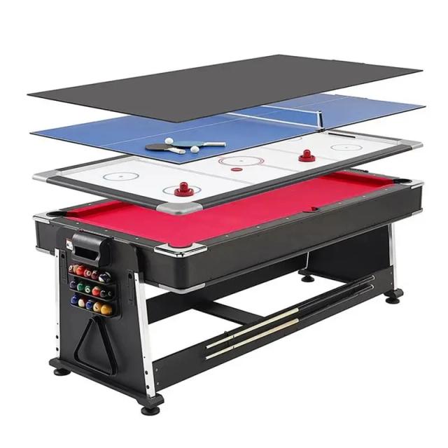 Mesa de Jogo 4 em 1 Atacado Moderno 7 Pés Equipamento Esportivo Interno MDF PVC