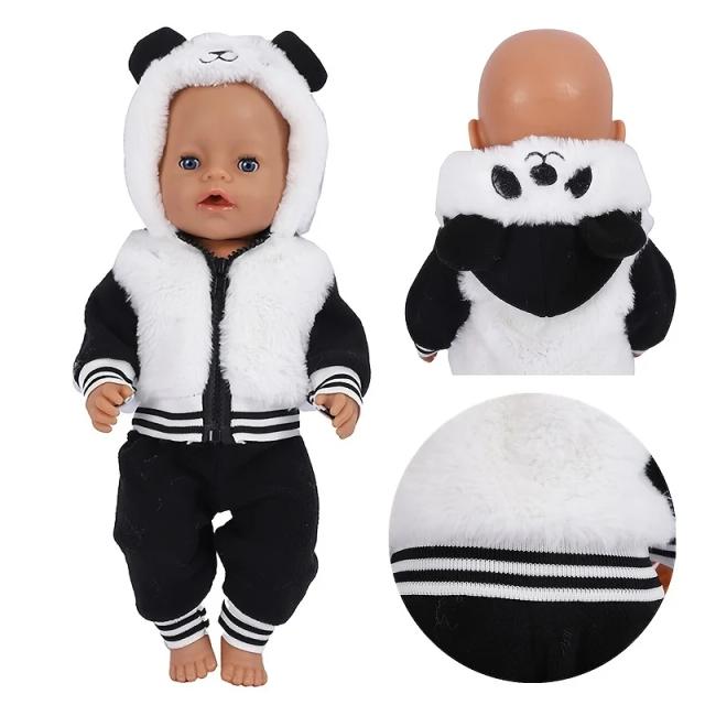 Roupas de Boneca 43cm Macacão Fofo + Sapatos para Bonecas 17-18 Polegadas