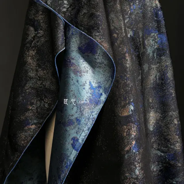 Tecido jacquard dupla face, tecido de designer de moda chinesa, boa resistência ao desgaste, material de poliéster, atacado, costura diy