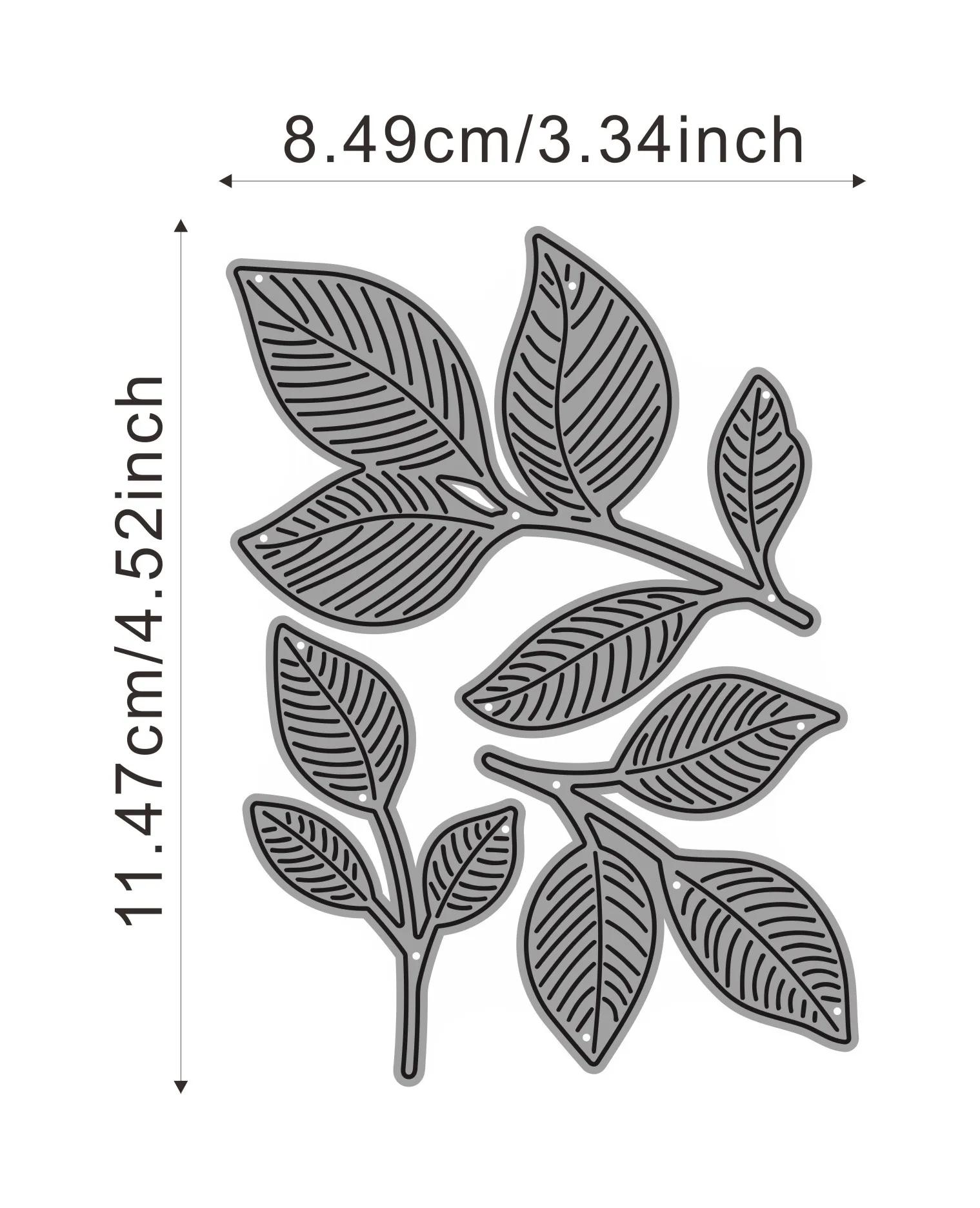 Addycraft-Metal Corte Morre Set, Em Relevo Die Cut, Folhas Abundantes, Scrapbook, Cartões De Papel - Image 1