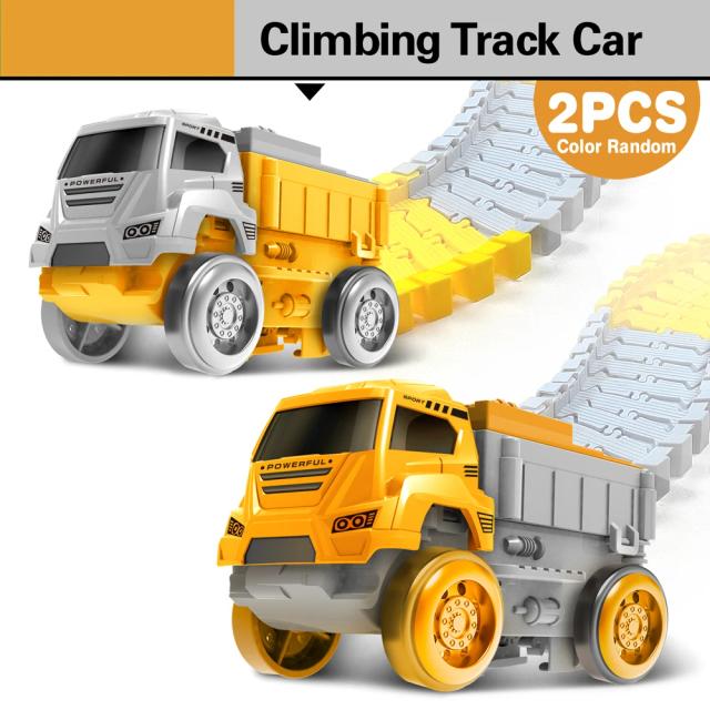 Conjunto Pista Dinossauro Elétrico Escalada Mágica Carro Ferroviário Flexível Brinquedo Educacional para Crianças
