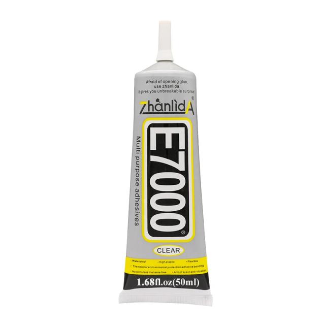 E7000 Cola Transparente 110ml Adesivo Multiuso para Tecido, Couro e Vidro