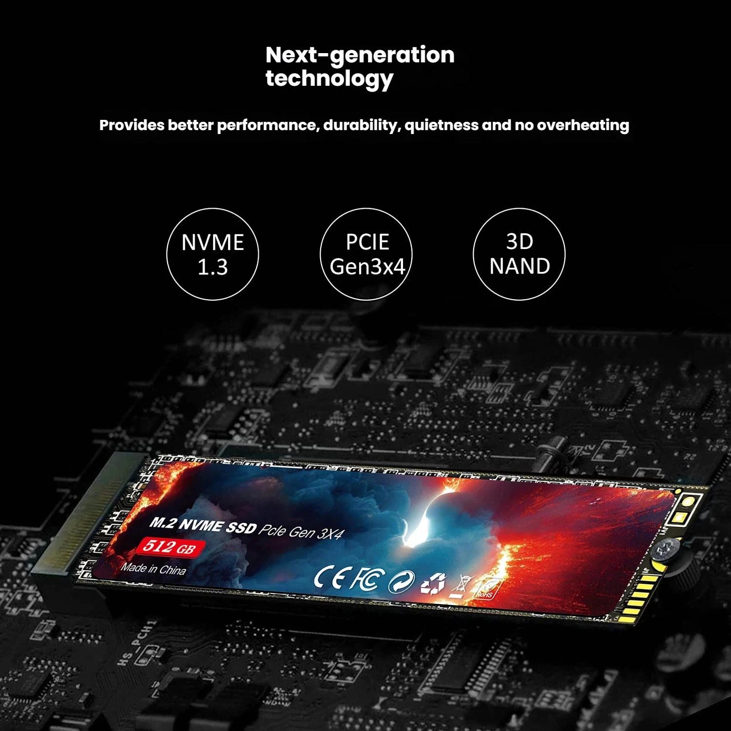 Phonepace ssd m2 nvme 128gb 256gb 512gb 1tb ssd m.2 2280 pcie 3.0 unidade de estado sólido interno para computador portátil console de jogos desktop - Image 1