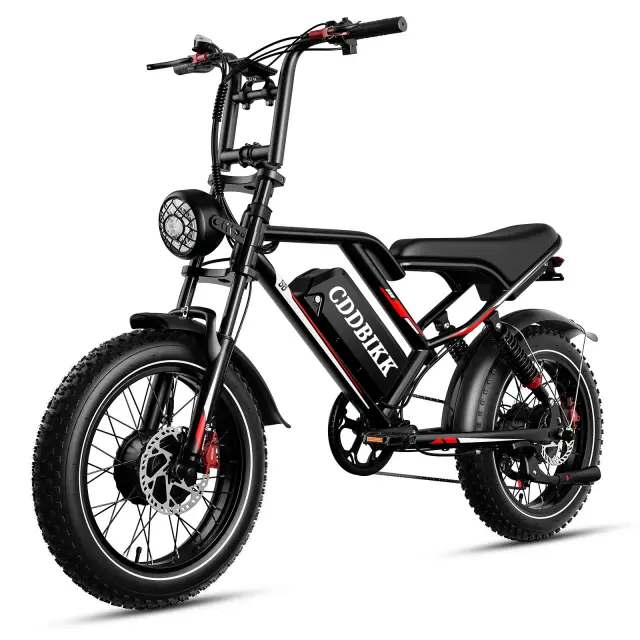 Bicicleta Elétrica Fat Tire 48V 1000W Longo Alcance Motor Duplo 20" 17.5Ah