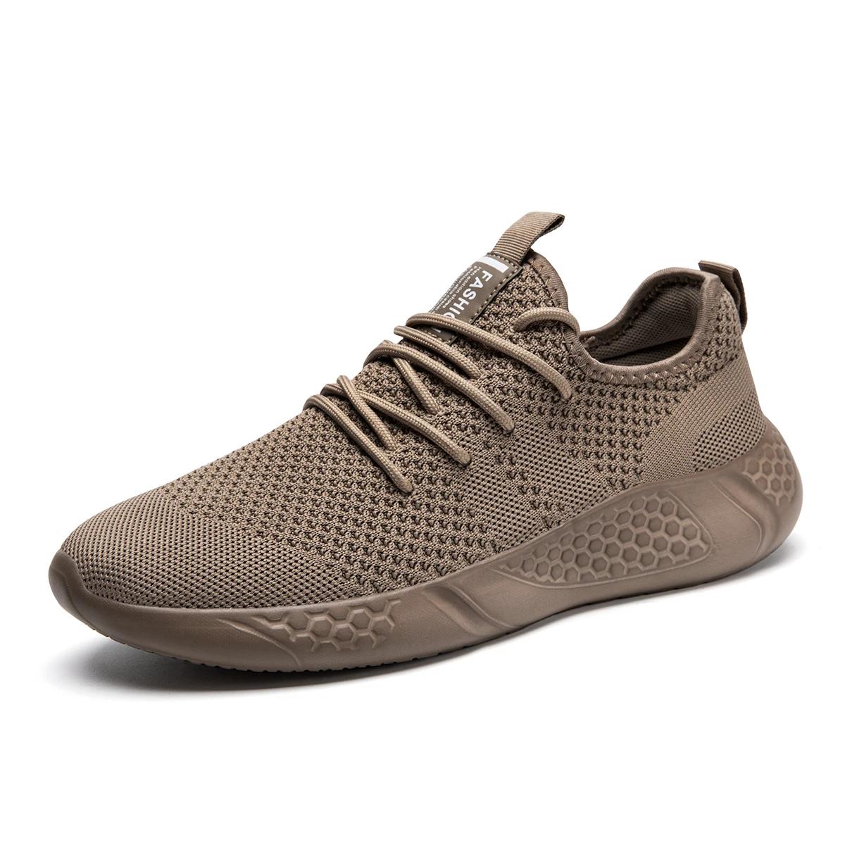Tênis casuais masculinos respirável confortável sapato de caminhada rendas e antiderrapante atlético jogging tênis tamanho grande 39-50 - Image 1