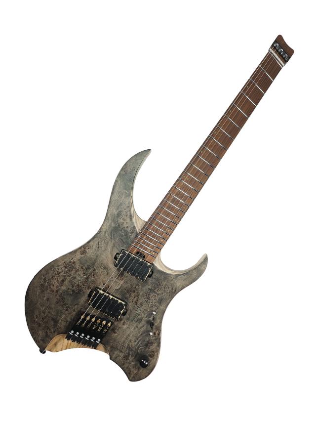 McTang Guitarra Elétrica Sem Cabeça Captadores HH Álamo Burl Flame Maple