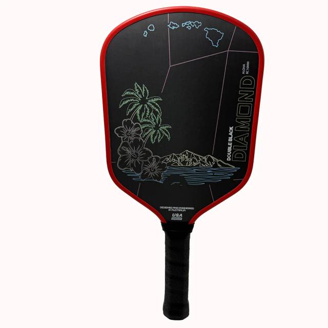 Songyi Remo de Pickleball Duplo Diamante Preto T700 Fibra de Carbono Grau Pro 2 Unidades