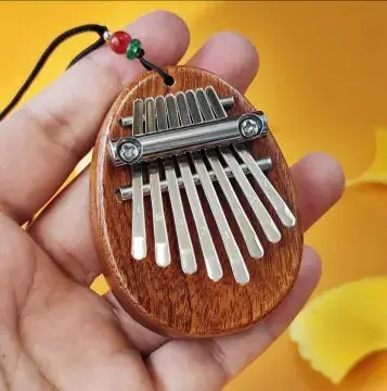 Mini Piano de Polegar de Madeira 8 Tons Portátil para Iniciantes