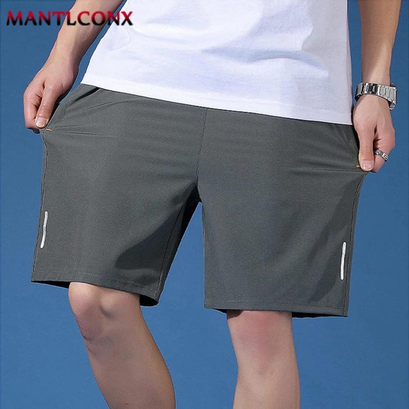 Calções casuais de secagem rápida masculina, corrida, esportes, bolsos com zíper, calças curtas, fundo de homem, preto, L-XXXL, novo, verão - Image 1