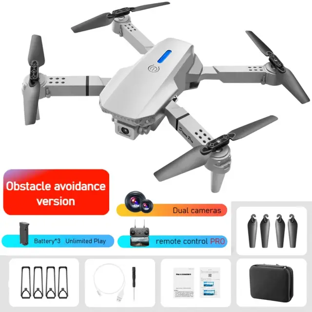 E88 Drone Profissional com Câmera HD 1080p Dobrável Wifi FPV